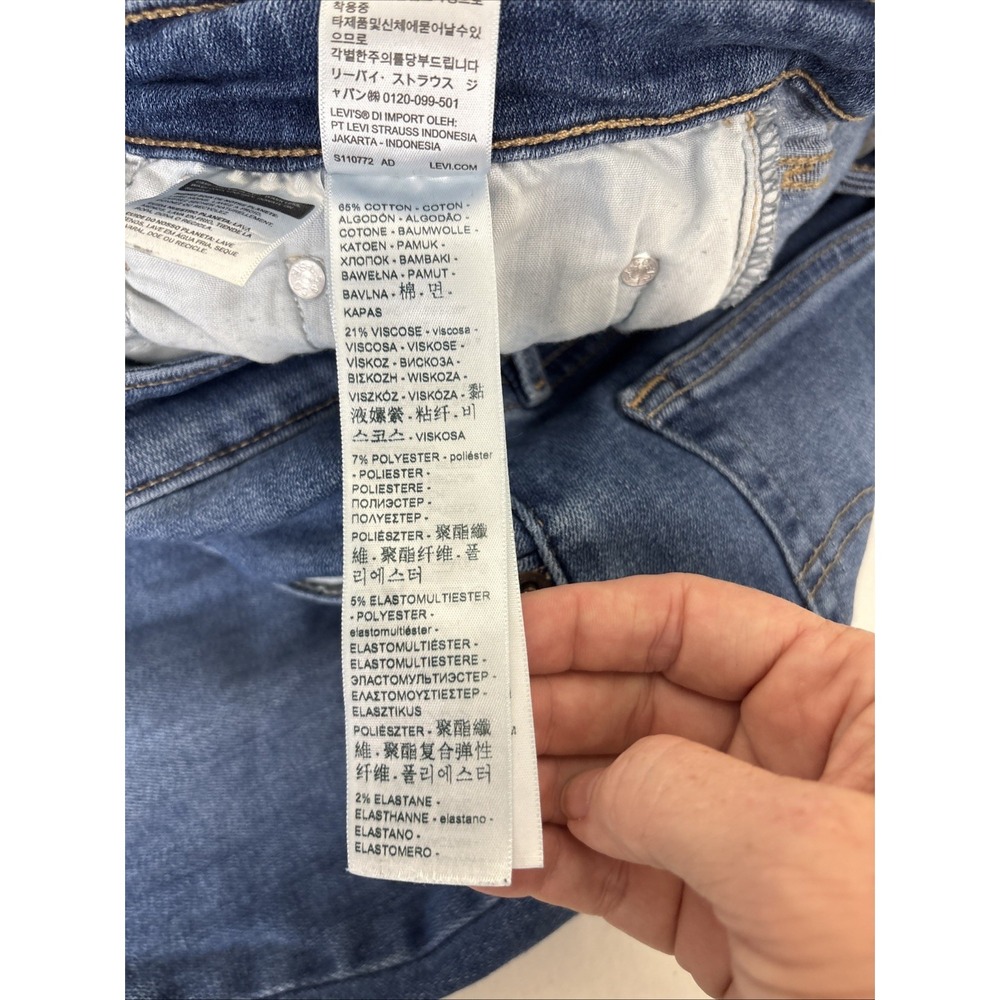 Levis 726 High Rise Flare Jeans Womens 31x32 Blue Stretch Denim Western Cowgirl - Picture 4 of 9